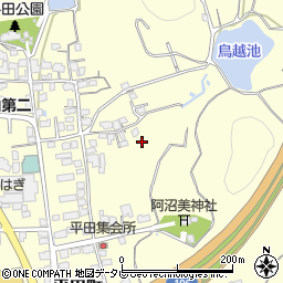 愛媛県松山市平田町周辺の地図