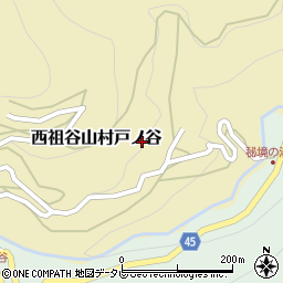 徳島県三好市西祖谷山村戸ノ谷周辺の地図