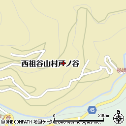 徳島県三好市西祖谷山村戸ノ谷41周辺の地図
