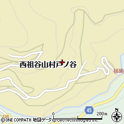 徳島県三好市西祖谷山村戸ノ谷36周辺の地図