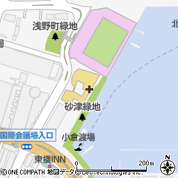 北九州国際会議場　メインホール周辺の地図