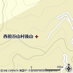 徳島県三好市西祖谷山村後山周辺の地図