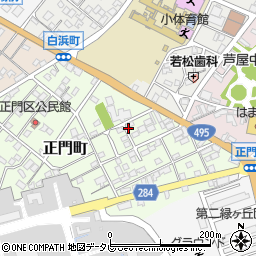 福岡県遠賀郡芦屋町正門町周辺の地図