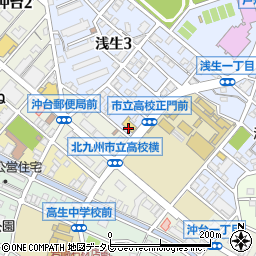 ゲオ北九州浅生店周辺の地図
