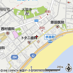 木本港熊野市停車場線周辺の地図
