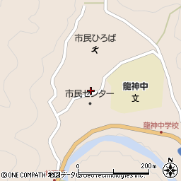 田辺市役所龍神行政局　龍神市民センター・教育事務所周辺の地図