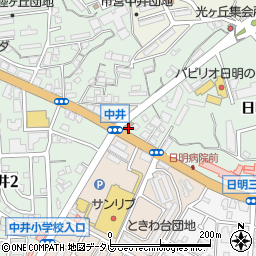 小倉日明三郵便局周辺の地図