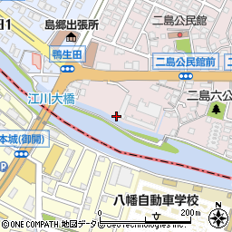 福岡県北九州市若松区二島6丁目4周辺の地図