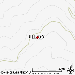 徳島県美馬市木屋平川上カケ周辺の地図