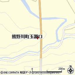 和歌山県新宮市熊野川町玉置口周辺の地図
