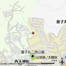 北九州市営童子丸団地周辺の地図