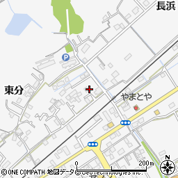 徳島県阿南市津乃峰町（長浜）周辺の地図