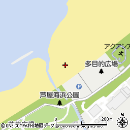 芦屋海水浴場周辺の地図