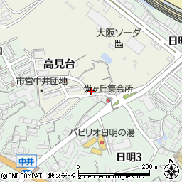 福岡県北九州市小倉北区高見台1-8周辺の地図