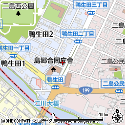 福岡銀行二島支店周辺の地図