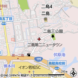 福岡県北九州市若松区二島3丁目周辺の地図