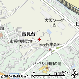 福岡県北九州市小倉北区高見台2-14周辺の地図