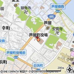 福岡県芦屋町（遠賀郡）周辺の地図