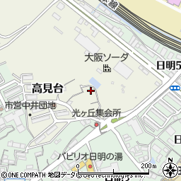 福岡県北九州市小倉北区高見台2-23周辺の地図