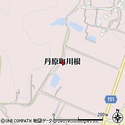 愛媛県西条市丹原町川根周辺の地図