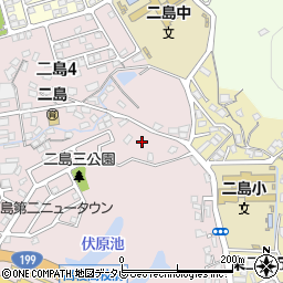 福岡県北九州市若松区二島3丁目4周辺の地図