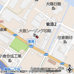 福岡県北九州市小倉北区東港周辺の地図