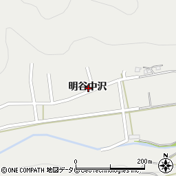 徳島県阿南市長生町明谷中沢周辺の地図