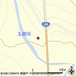 和歌山県新宮市熊野川町玉置口166周辺の地図
