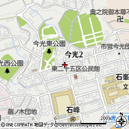 福岡県北九州市若松区今光周辺の地図