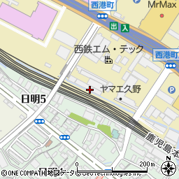 福岡県北九州市小倉北区西港町10周辺の地図