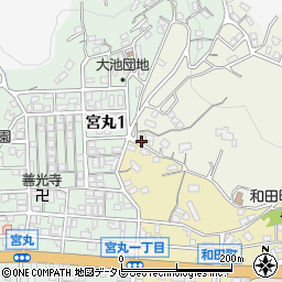 福岡県北九州市若松区大池町13-9周辺の地図