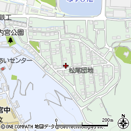 松尾団地周辺の地図