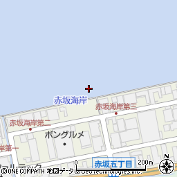 赤坂海岸周辺の地図