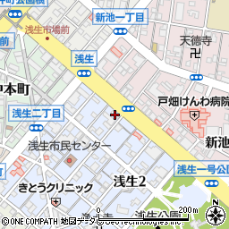 新生堂薬局　戸畑浅生店（中央ビル調剤薬局）周辺の地図