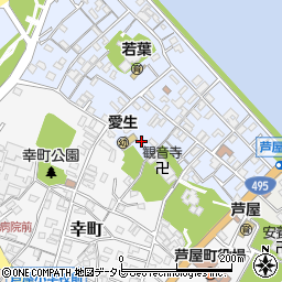 福岡県遠賀郡芦屋町西浜町4周辺の地図
