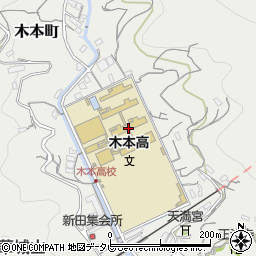 木本高校生徒指導室周辺の地図