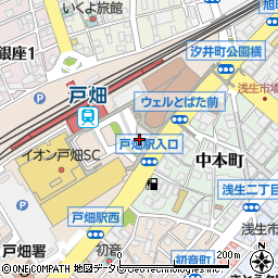 福岡銀行戸畑支店周辺の地図