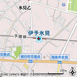 伊予氷見駅周辺の地図