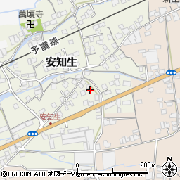 愛媛県西条市安知生206-1周辺の地図