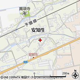 愛媛県西条市安知生322周辺の地図