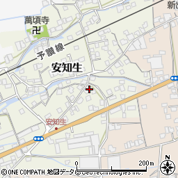 愛媛県西条市安知生203周辺の地図