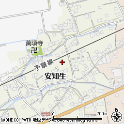 愛媛県西条市安知生346周辺の地図