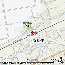 愛媛県西条市安知生376周辺の地図