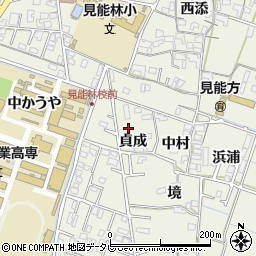 徳島県阿南市見能林町貞成周辺の地図