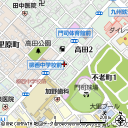 北九州市営柳原団地周辺の地図