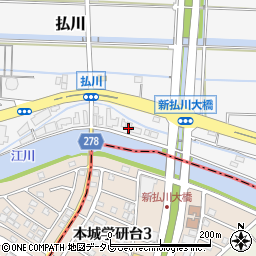 福岡県北九州市若松区払川696周辺の地図