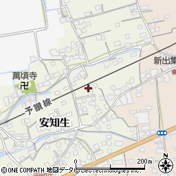 愛媛県西条市安知生134-1周辺の地図