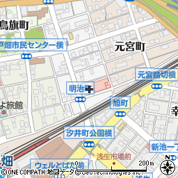 朝日新聞竹内新聞舗本店周辺の地図