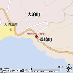 大吹峠口(大泊)周辺の地図