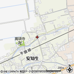 愛媛県西条市安知生386周辺の地図